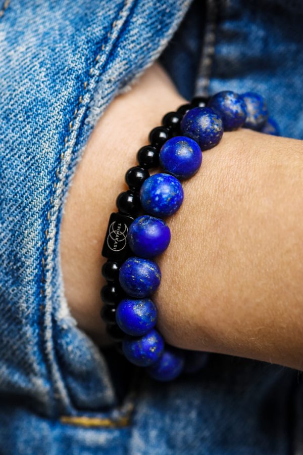 Bransoletka z kamieni naturalnych – lapis lazuli - obrazek 4