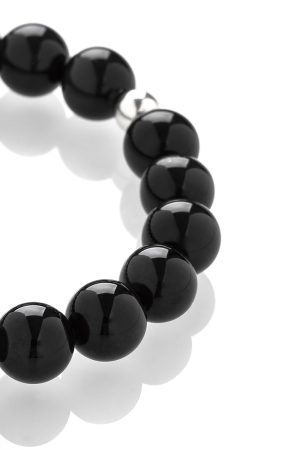 Bransoletka z kamieni – czarny obsydian