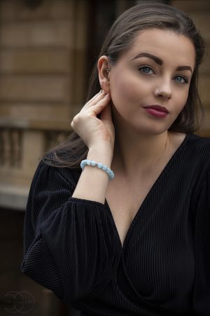 bransoletka z akwamarynu