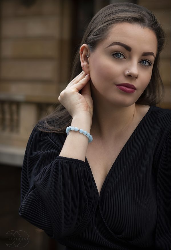 bransoletka z akwamarynu