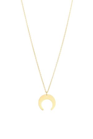 Moon necklace gold