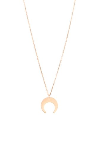 Moon necklace rose gold