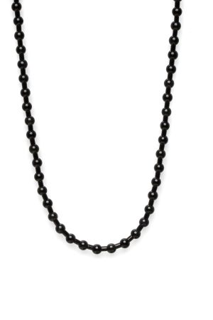 Black obsidian beaded necklace