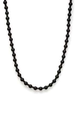 Black onyx beaded necklace