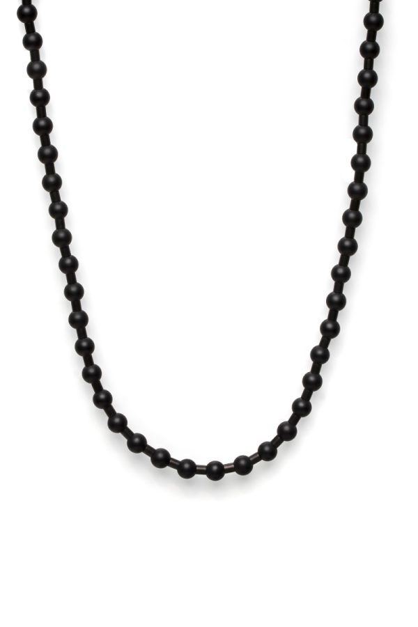 Black onyx beaded necklace