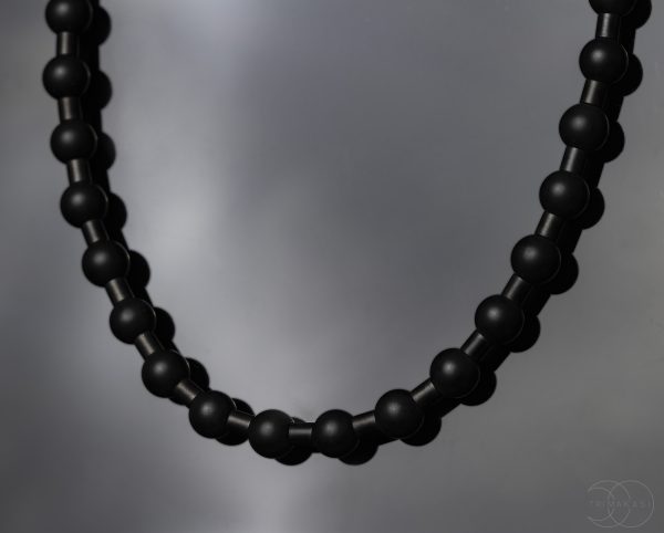 Black onyx beaded necklace
