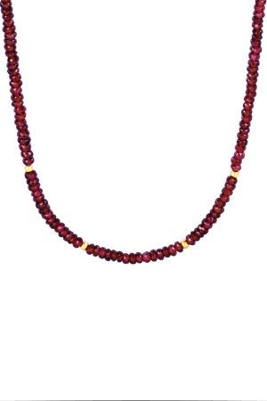 Naszyjnik choker z granatem