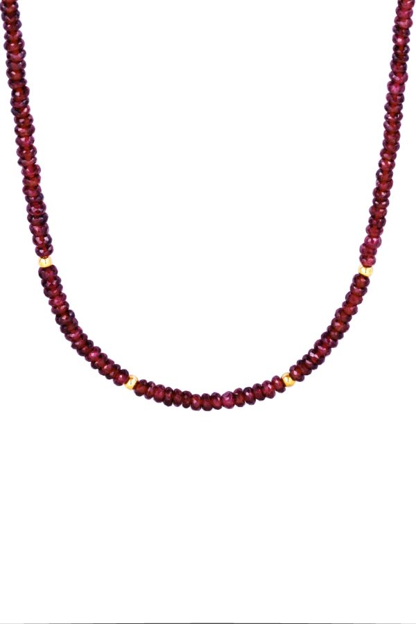 Naszyjnik choker z granatem