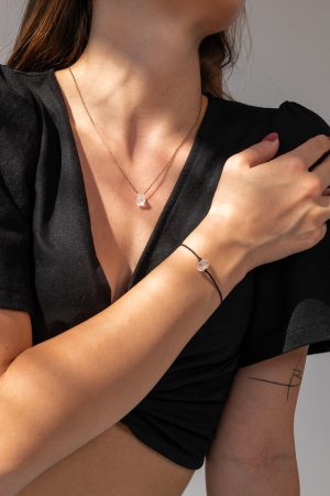 Naszyjnik damski kryształ Herkimer