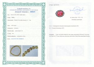 Certyfikat autentyczności Peridot