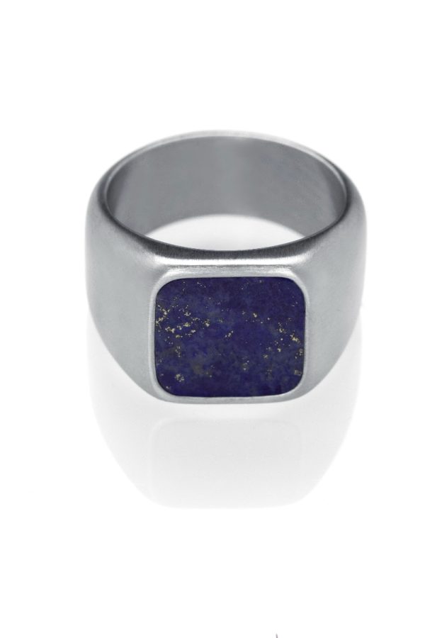 Lapis lazuli sygnet dla mężczyzn
