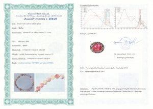 Certyfikat autentyczności Spinel