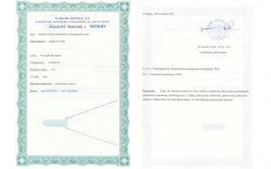 Certyfikat autentyczności Akwamaryn