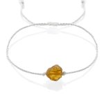 Minimalistyczna bransoletka sznurkowa – cytryn