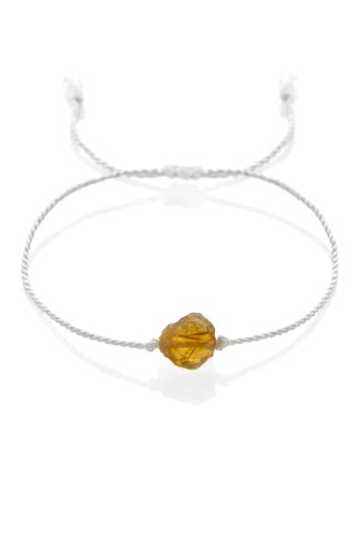 Minimalistyczna bransoletka sznurkowa – cytryn