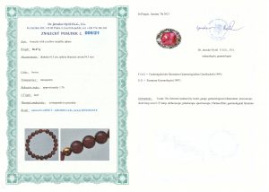 Certyfikat autentyczności Granat