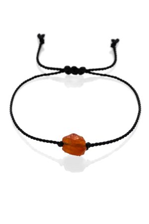 Minimalistyczna bransoletka sznurkowa - karneol