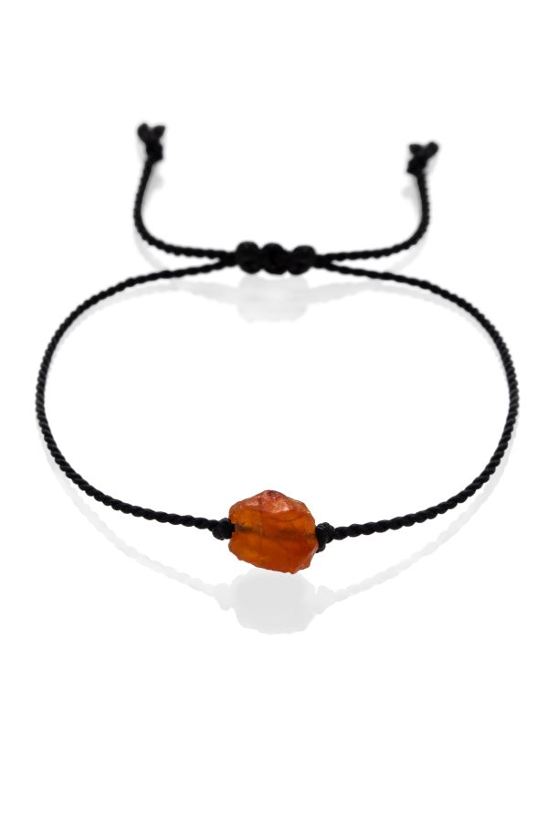 Minimalistyczna bransoletka sznurkowa - karneol