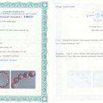 Certyfikat autentyczności Kunzyt