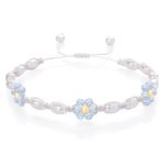 Kwiatowa bransoletka Akwamaryn – Fleur Eterna
