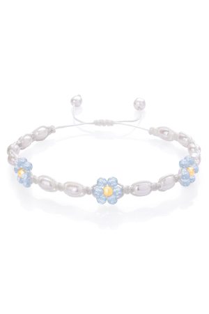 Kwiatowa bransoletka Akwamaryn – Fleur Eterna