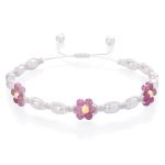 Kwiatowa bransoletka Różowy turmalin – Fleur Eterna