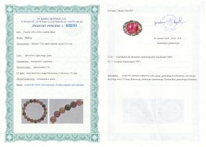 Certyfikat autentyczności Kwarc rutylowany
