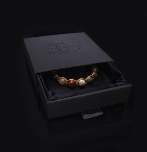 Pleciona bransoletka z kamieni Jewel – kwarc rutylowy
