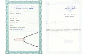 Certyfikat autentyczności Kwarc dymny